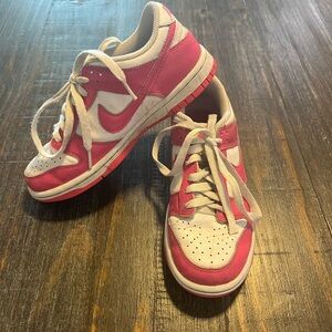 Nike Kids Pink and White Sneakers